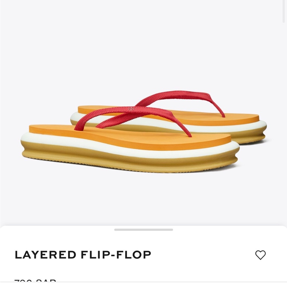 Tory Burch layered flip flops